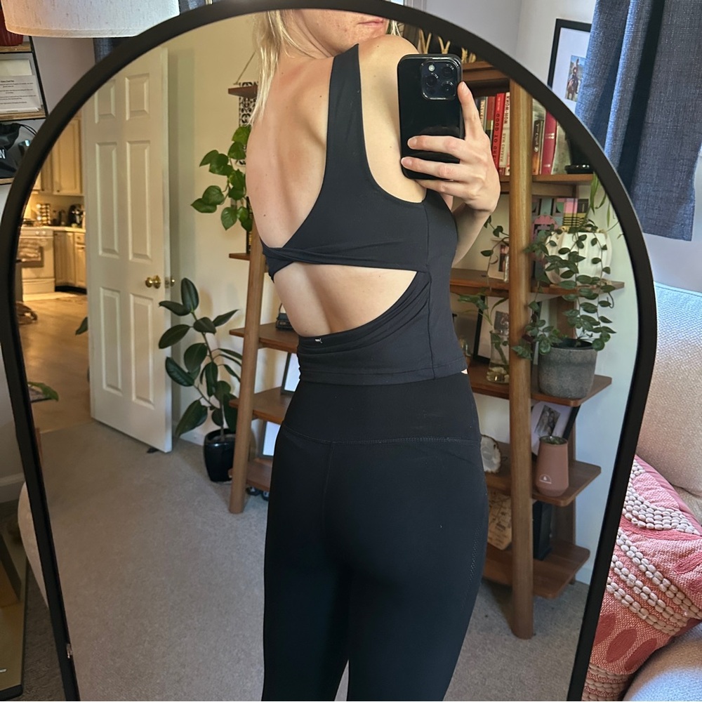 Fabletics Black Tank with Built in Bra